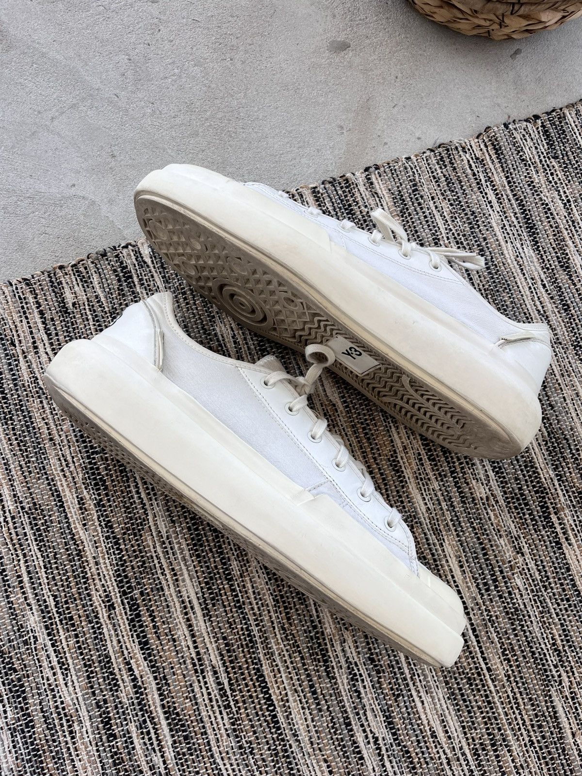 Adidas × Y-3 Vintage Adidas Y3 Ajatu Court Low Sneakers White Leather Y2K Size US 11 / EU 44 - 3 Thumbnail