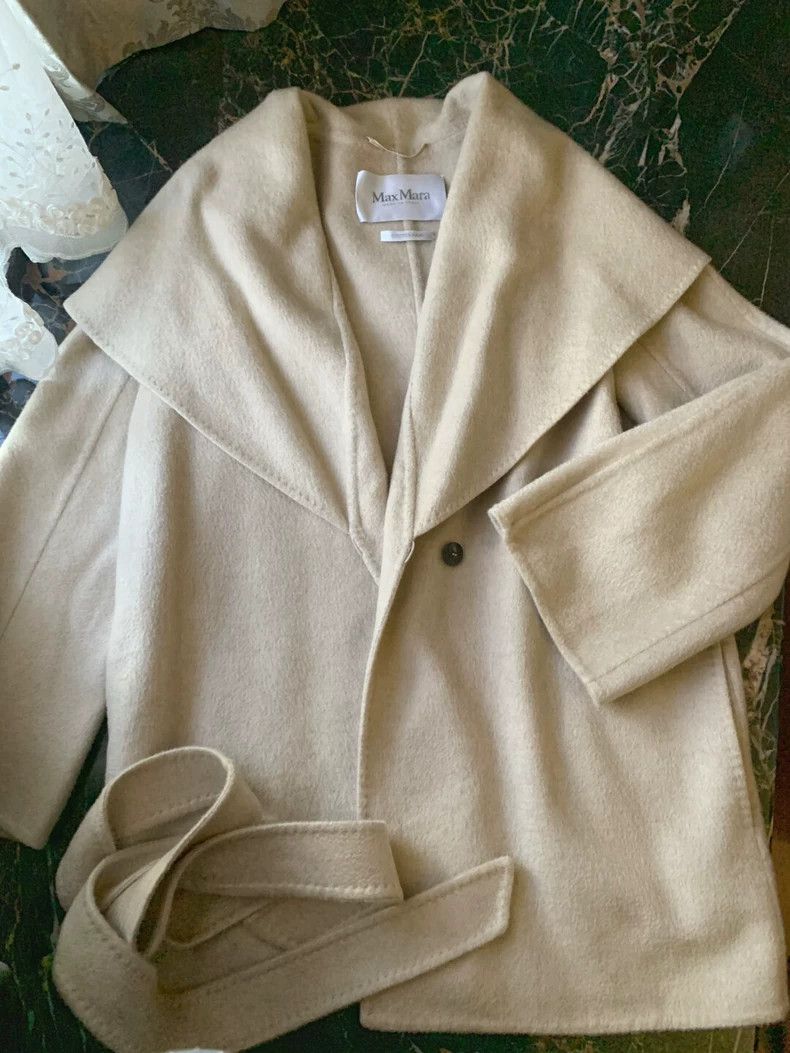 Max Mara Max Mara Beige double-faced cashmere coat Size L / US 10 / IT 46 - 3 Thumbnail