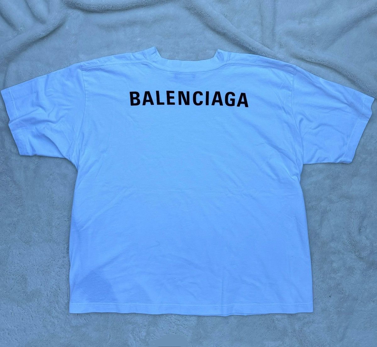 Balenciaga Balenciaga White Back Logo Tee Size US M / EU 48-50 / 2 - 1 Thumbnail