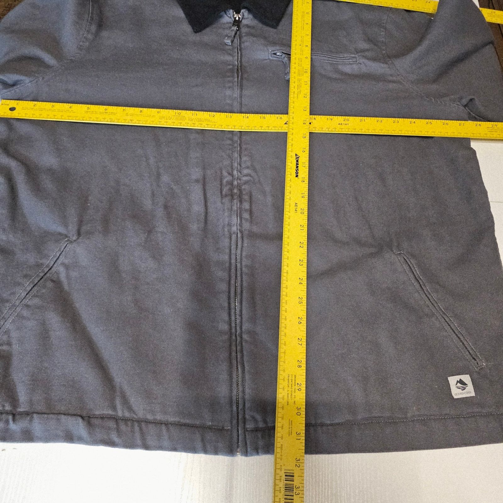 Other Ocean Coast Gray Canvas Chore Jacket Workwear Mens XLT Size US XL / EU 56 / 4 - 8 Thumbnail