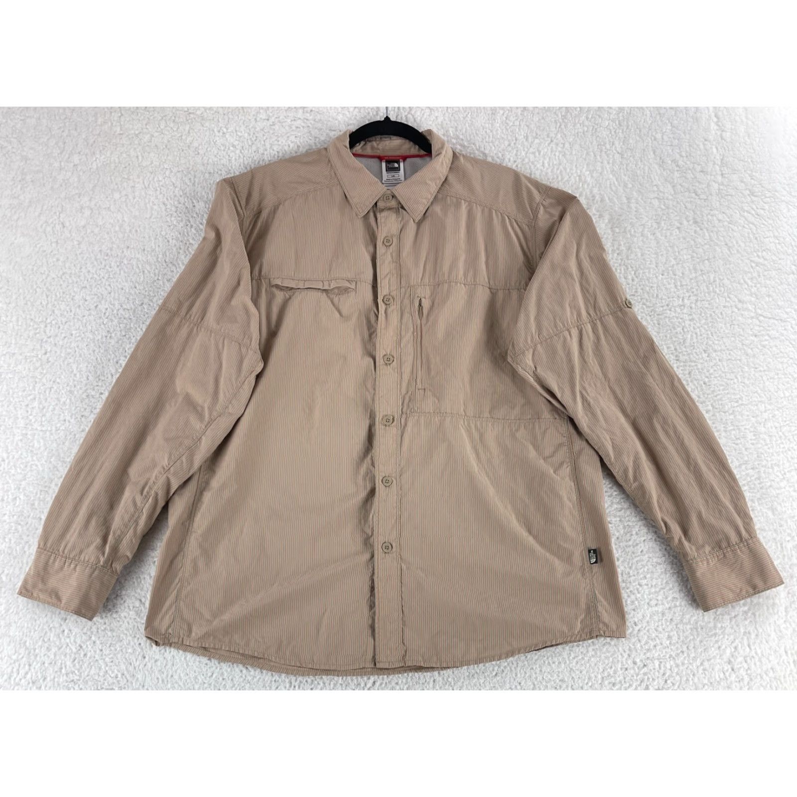 The North Face The North Face Button-Up Shirt Mens L Brown Long Sleeve Stripes Outdoor Size US L / EU 52-54 / 3 - 2 Thumbnail