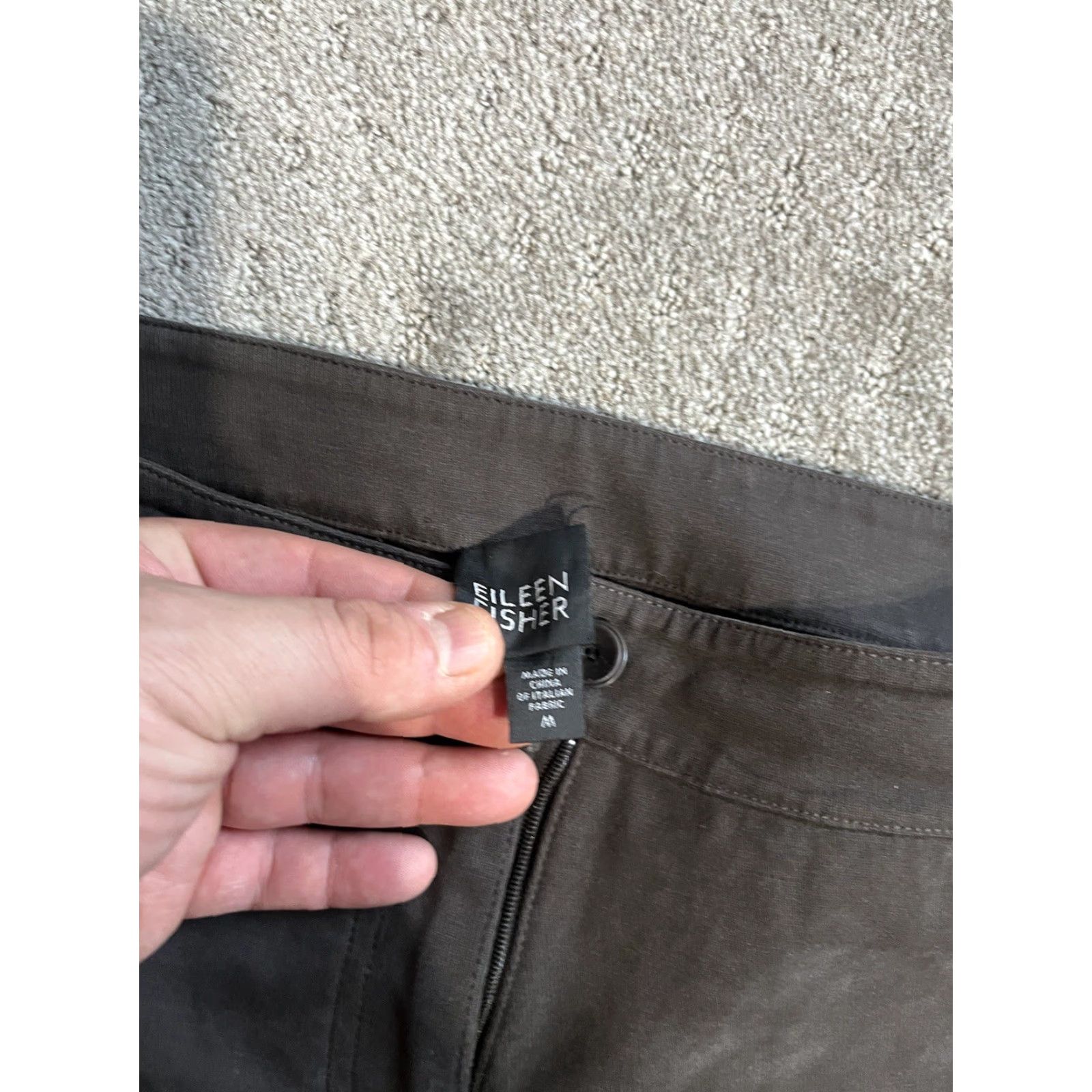 Eileen Fisher EILEEN FISHER Pants Size Medium Gray Sued Stretch Twill Straight Ankle Jeans Womens Size 32" / US 10 / IT 46 - 5 Thumbnail
