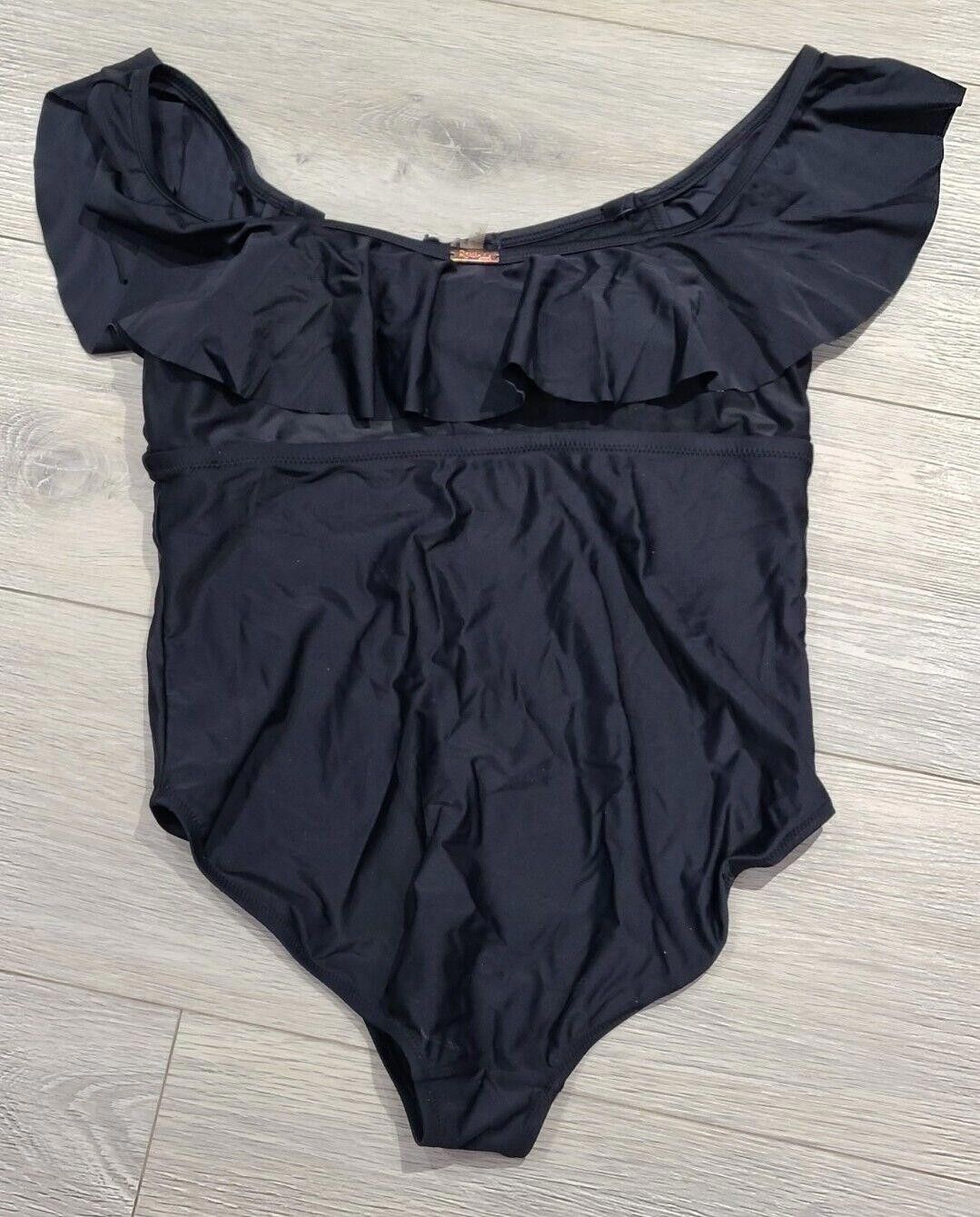 Designer Raisins curve plus swimwear 16w black off the shoulder one Size ONE SIZE - 2 Thumbnail
