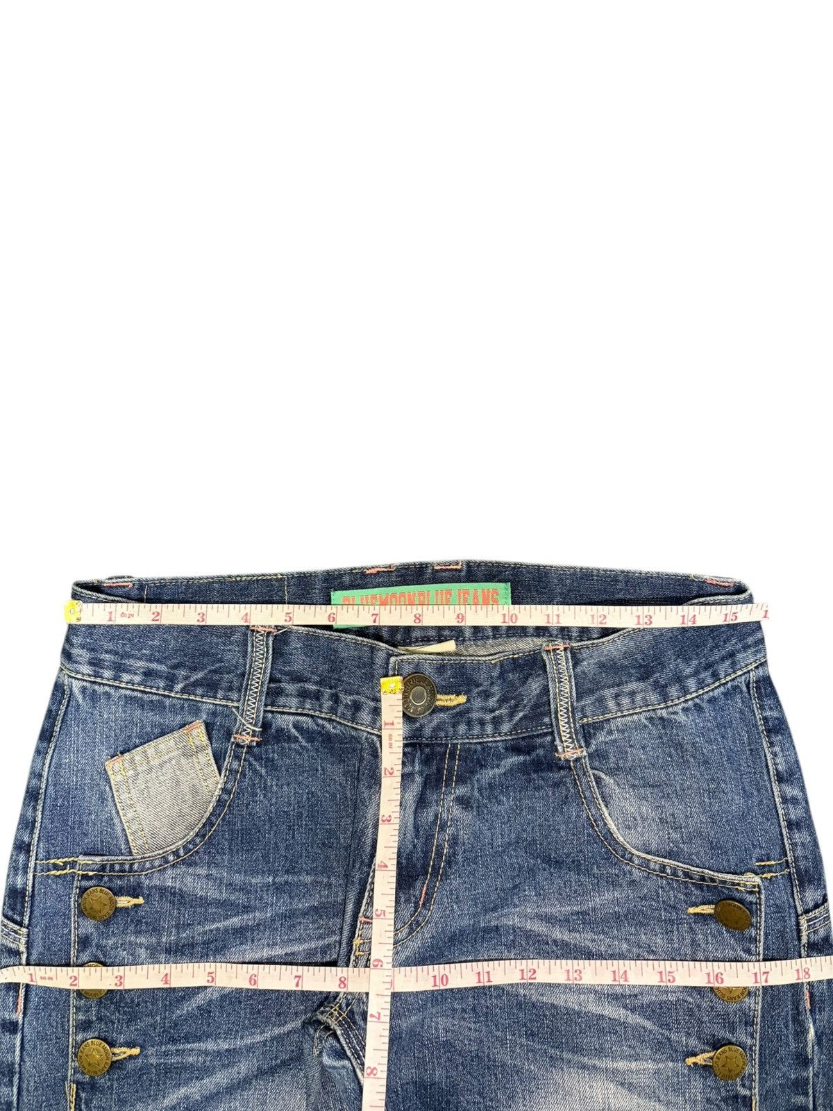 Dsquared2 Vintage Blue Moon Blue Low Rise Distressed Jeans Size 31" - 6 Thumbnail