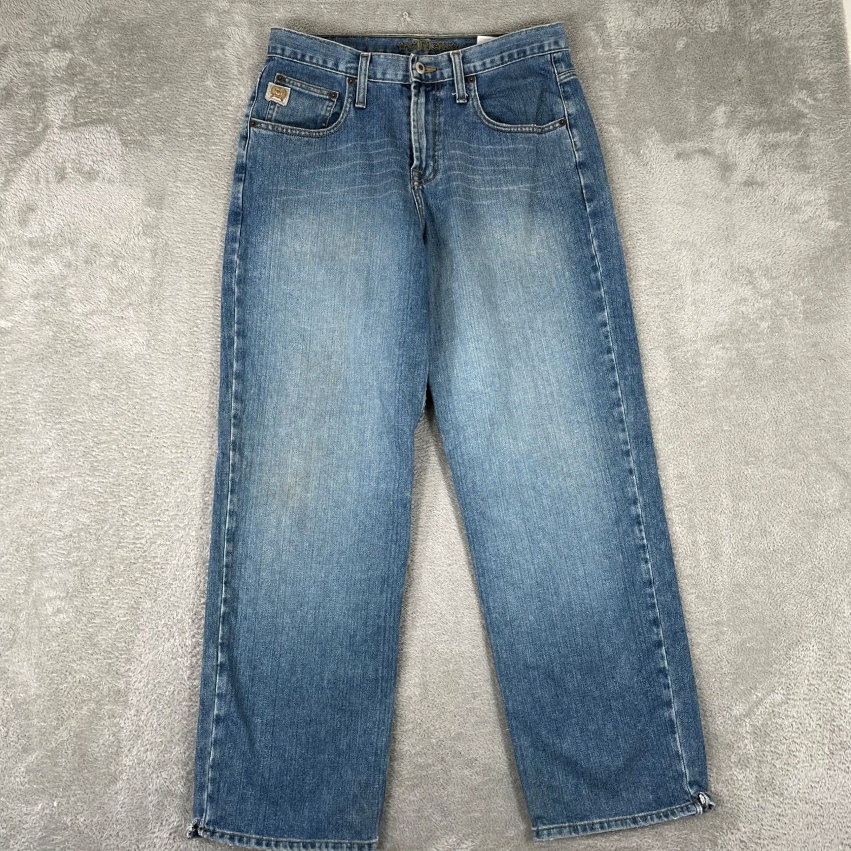 Denime Cinch Jeans Mens 32x30 Blue Medium Wash Relaxed Fit Straight Leg Denim Jeans Git 5-Pocket Emotion? Size US 32 / EU 48 - 2 Thumbnail