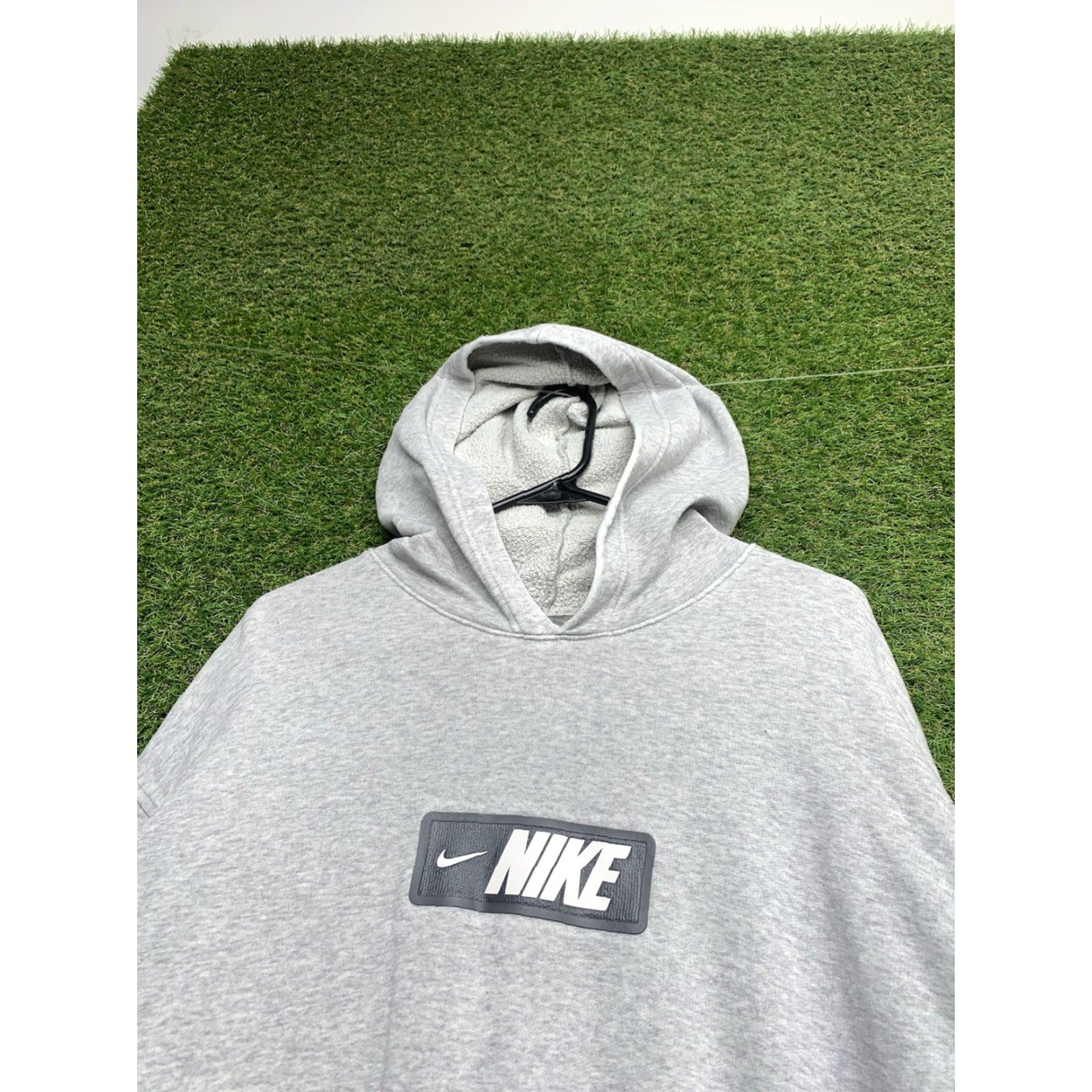 Nike VINTAGE Nike Hoodie Men’s XL Center Swoosh Spellout Gray Sweatshirt 90s USA Nike Sportswear Mens XL Gray Size US XL / EU 56 / 4 - 3 Thumbnail