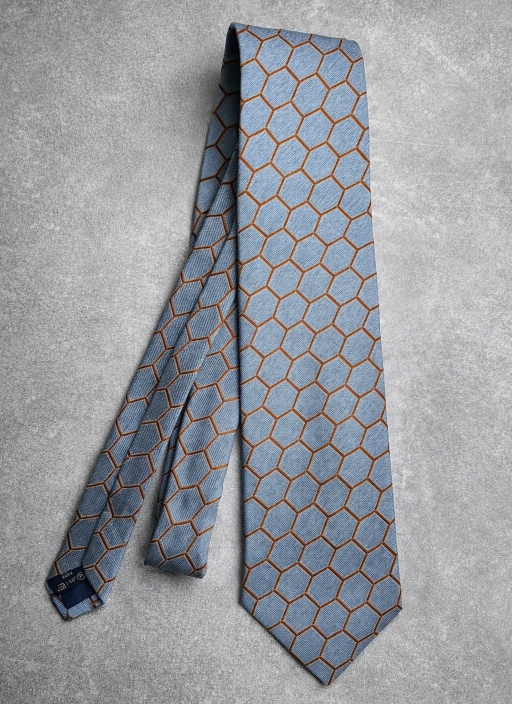Ermenegildo Zegna Vintage Ermenegildo Zegna Silk Tie Blue Geometric Italy Size ONE SIZE - 2 Thumbnail