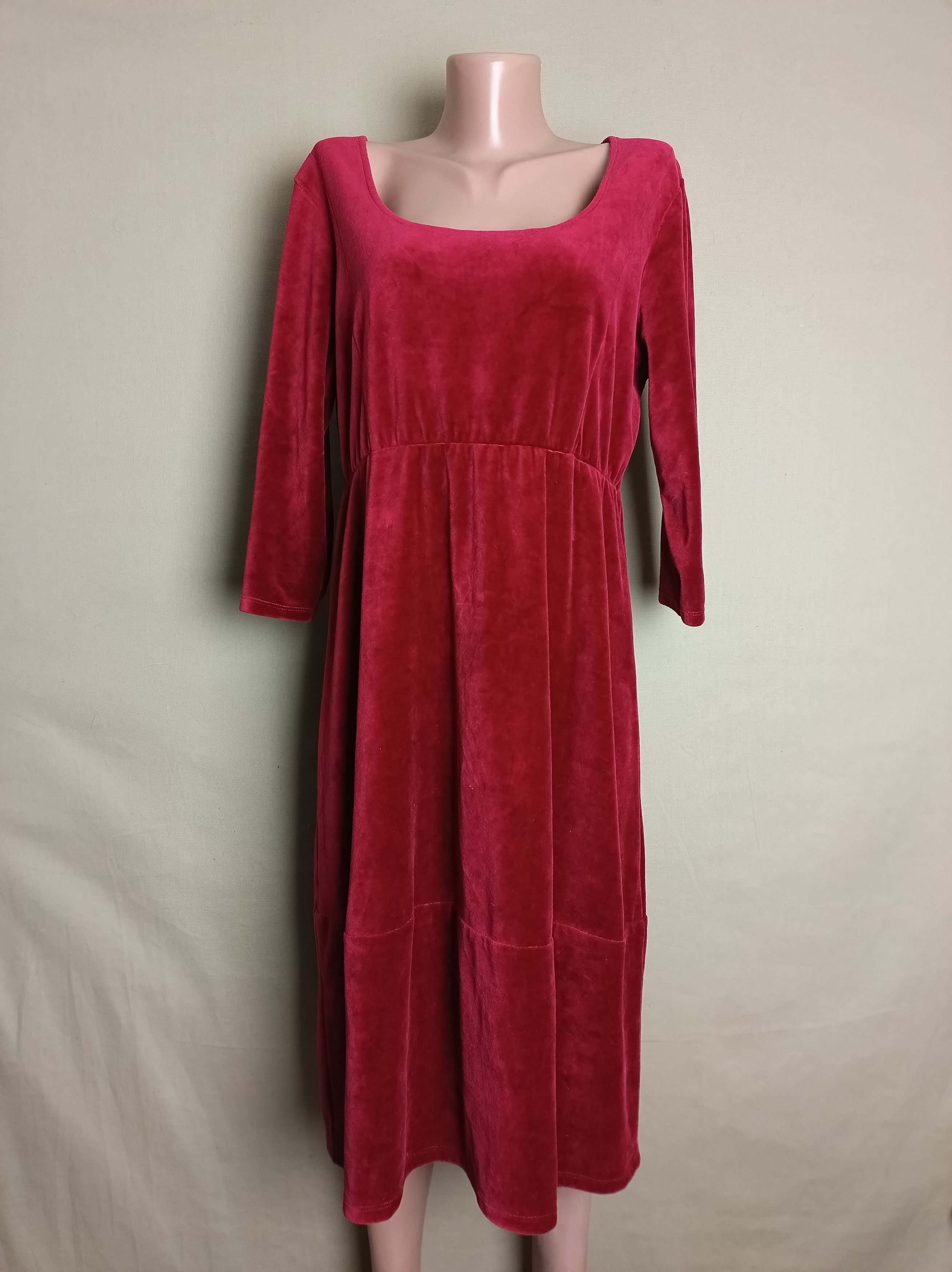 Other Gudrun Sjoden Red Velvet Designer Dress Size L Size L / US 10 / IT 46 - 1 Thumbnail