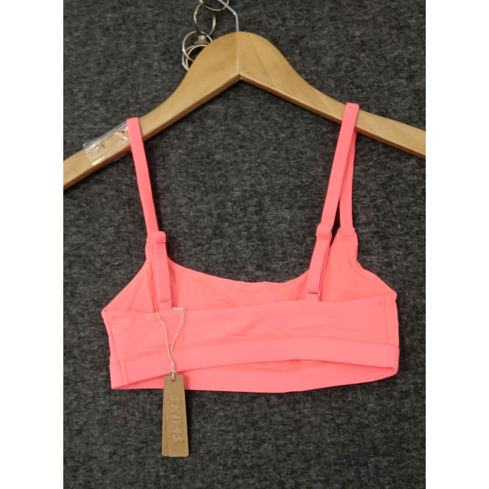 SKIMS SKIMS Bralette Shirt Womens XXS Nectarine Fits Everybody Scoop Neck Bra Size ONE SIZE - 2 Thumbnail