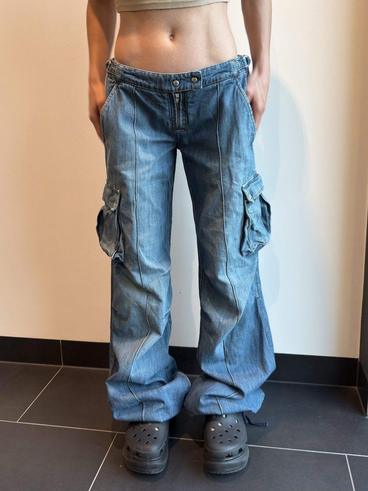 Miss Sixty Miss sixty 60 Baggy y2k Low rise Vintage Jeans pockets Size 29" - 5 Thumbnail