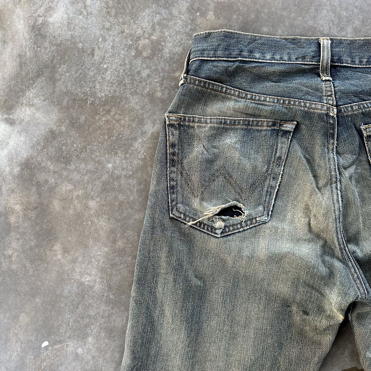 Japanese Brand Vintage Edwin Distressed Rusty Faded Denim Jean Pant Size US 30 / EU 46 - 14 Thumbnail