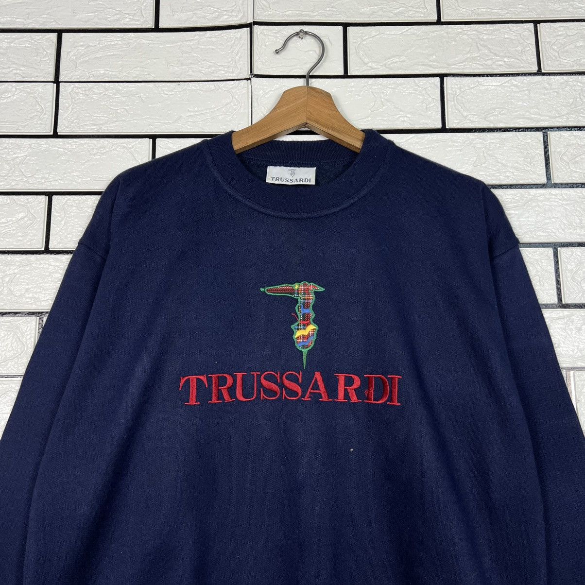 Trussardi Vintage TRUSSARDI Embroidered Big Logo Sweatshirt #3967-C181 Size US S / EU 44-46 / 1 - 2 Thumbnail