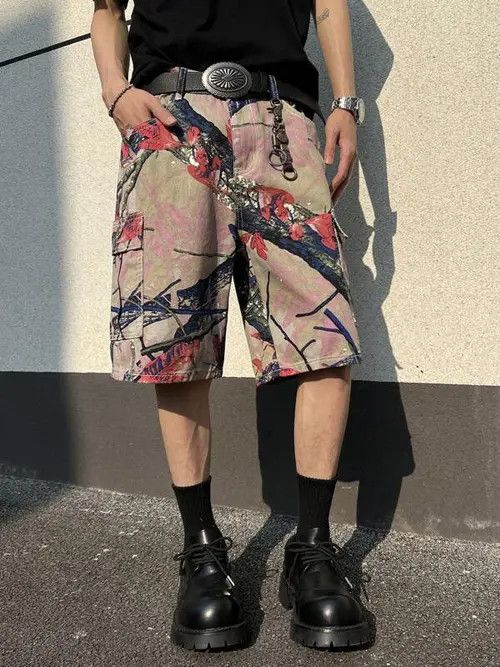 Japanese Brand Taeko x Asuka VINTAGE RETRO 90s drip street shorts jorts Size US 36 / EU 52 - 5 Thumbnail