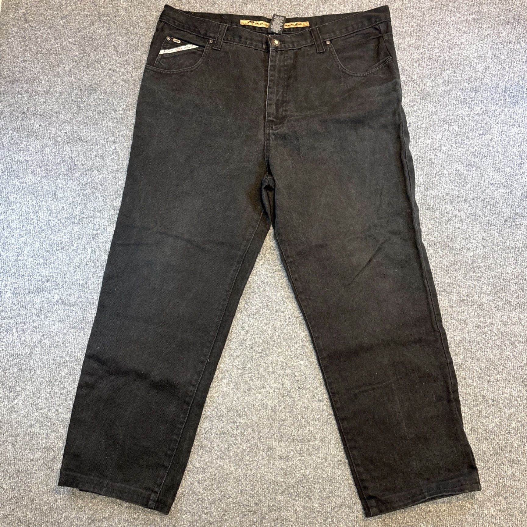 Vintage VINTAGE Paco SPORT Internationals Jeans Denim Black Relaxed Fit Men’s 40 X 33 Jeans Regular Men Distressed Pockets 33in Inseam Wide-Leg Sports Size US 40 / EU 56 - 7 Thumbnail