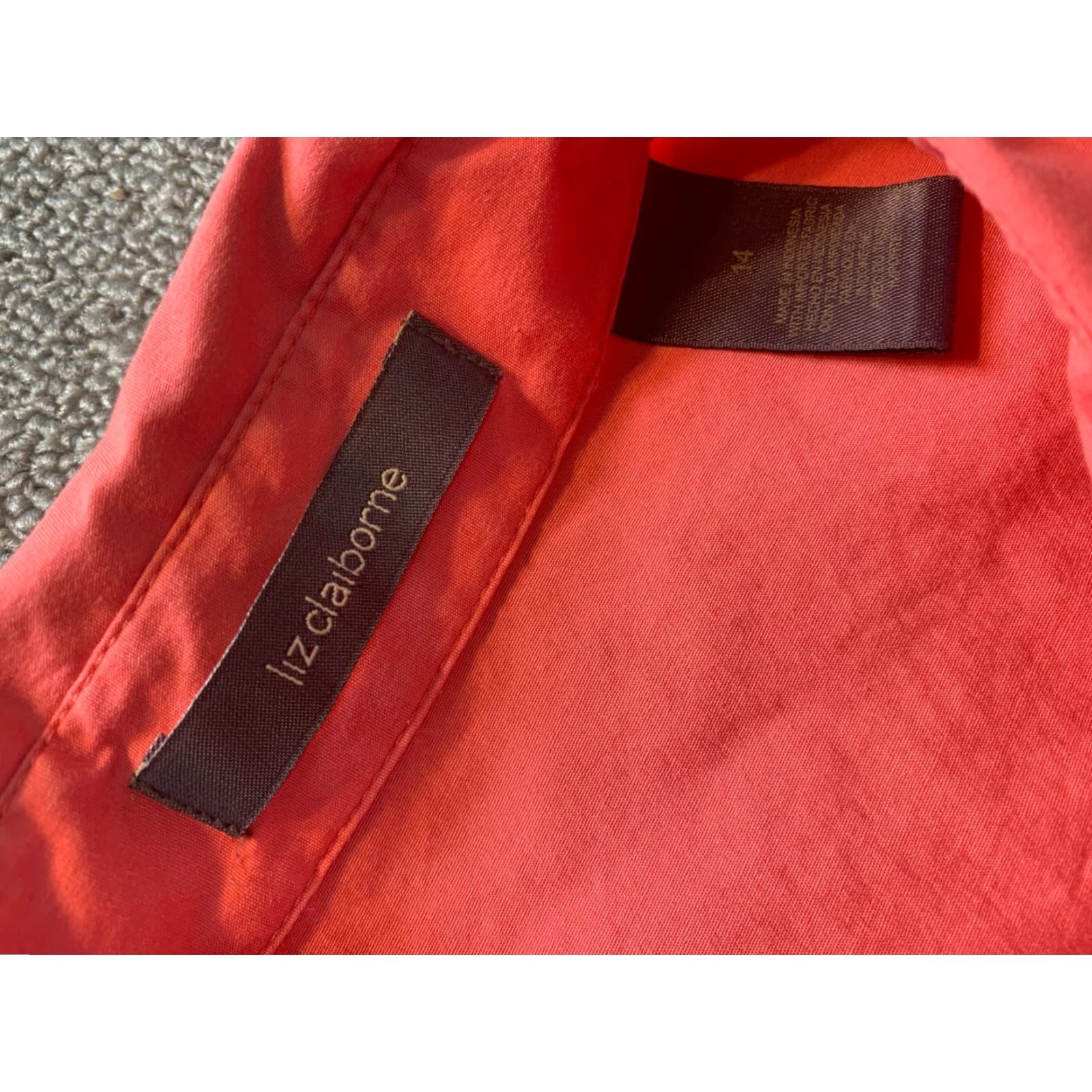 Liz Claiborne Liz Claiborne Long Sleeve Shirt Button-Up Coral Pink Womens Size 14 Size XL / US 12-14 / IT 48-50 - 2 Thumbnail