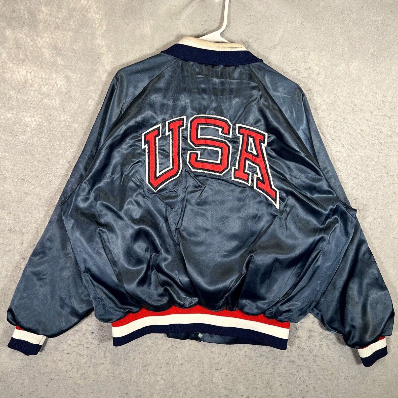 image of A1 Vintage 90's Artex Olympic Training Center Usa Jacket Adult XL Blue Mens in White