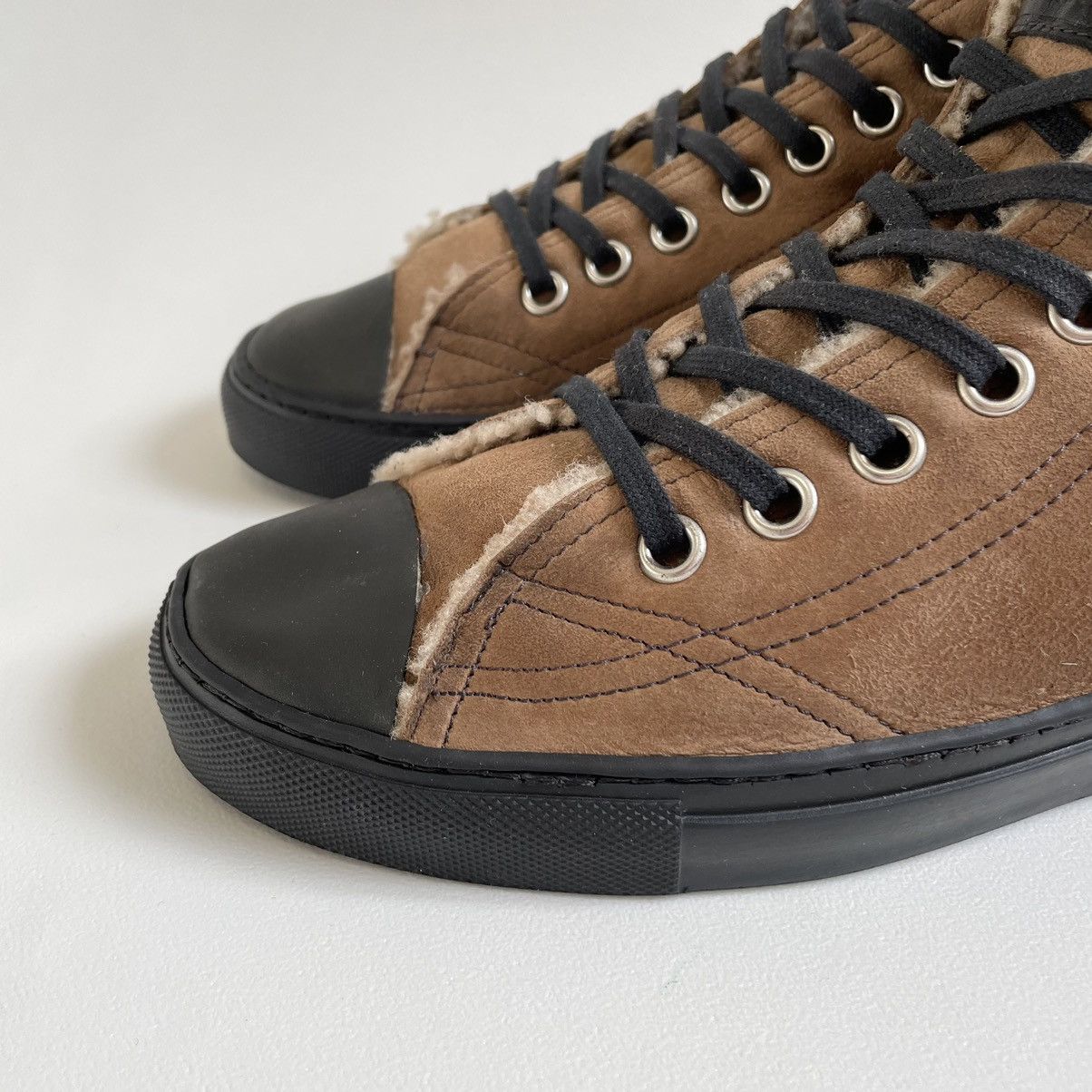Maison Margiela Brown Shearling ‘All Star’ Sneakers Size US 8 / EU 41 - 3 Thumbnail