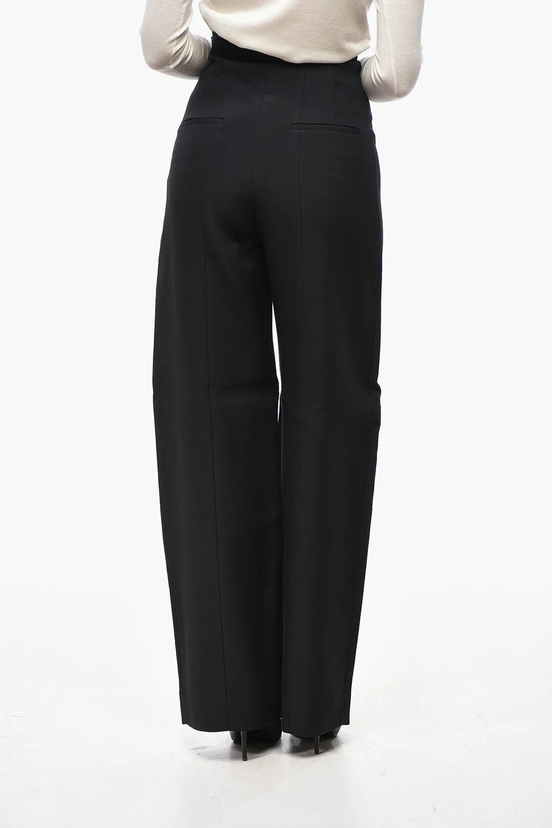 KHAITE og1mm0426 Super High-Waist Pant in Black Size 27" / US 4 / IT 40 - 2 Thumbnail