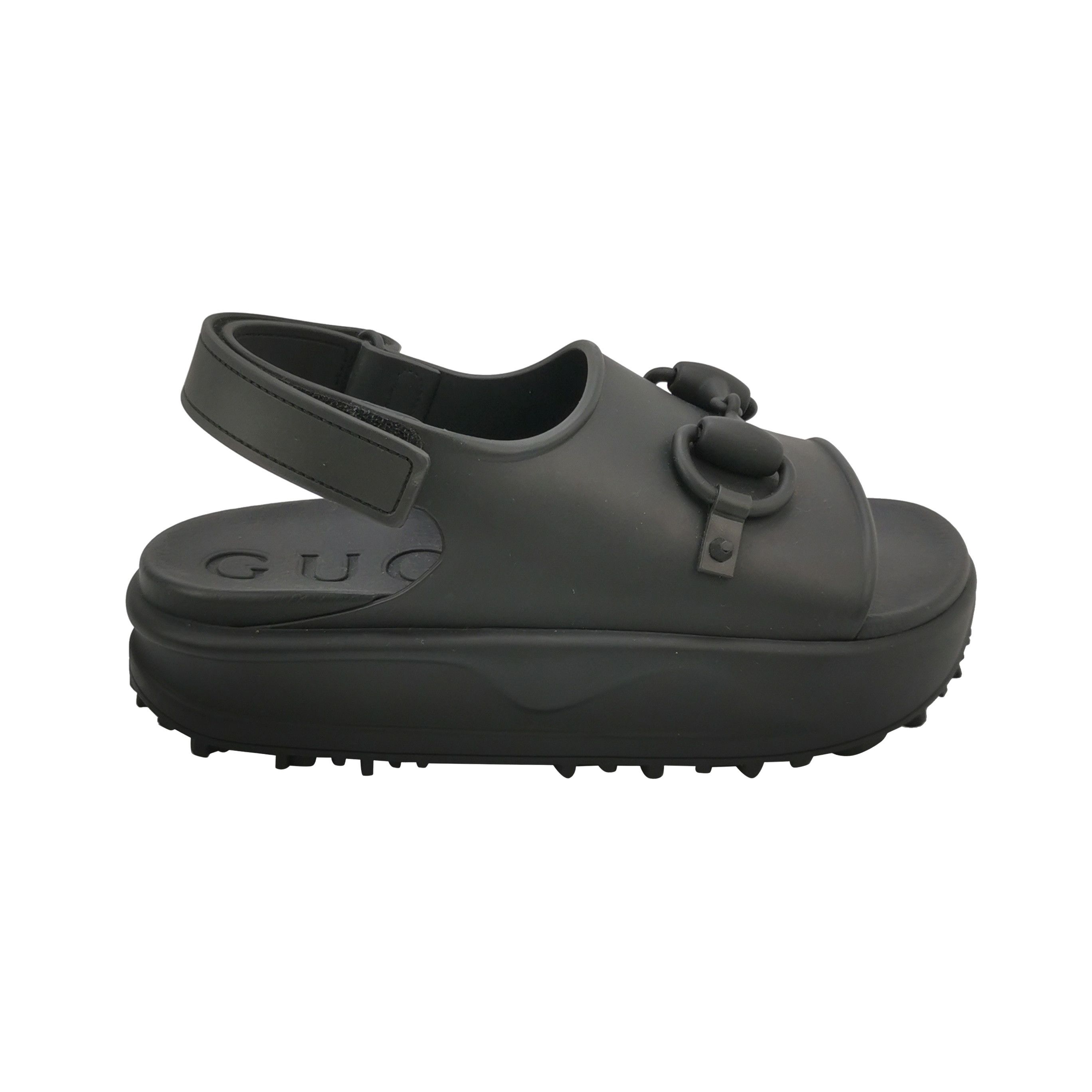 Gucci Gucci Horsebit Platform Rubber Sandals 39 Size US 9 / IT 39 - 1 Thumbnail