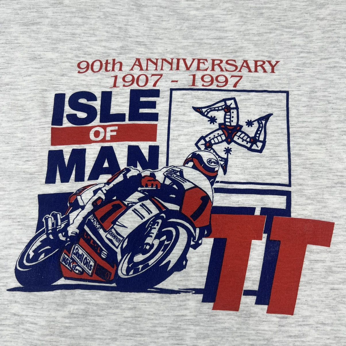 Vintage Vintage 1997 Isle Of Man TT Course Moto Racing 90s T-shirt Size US M / EU 48-50 / 2 - 8 Thumbnail