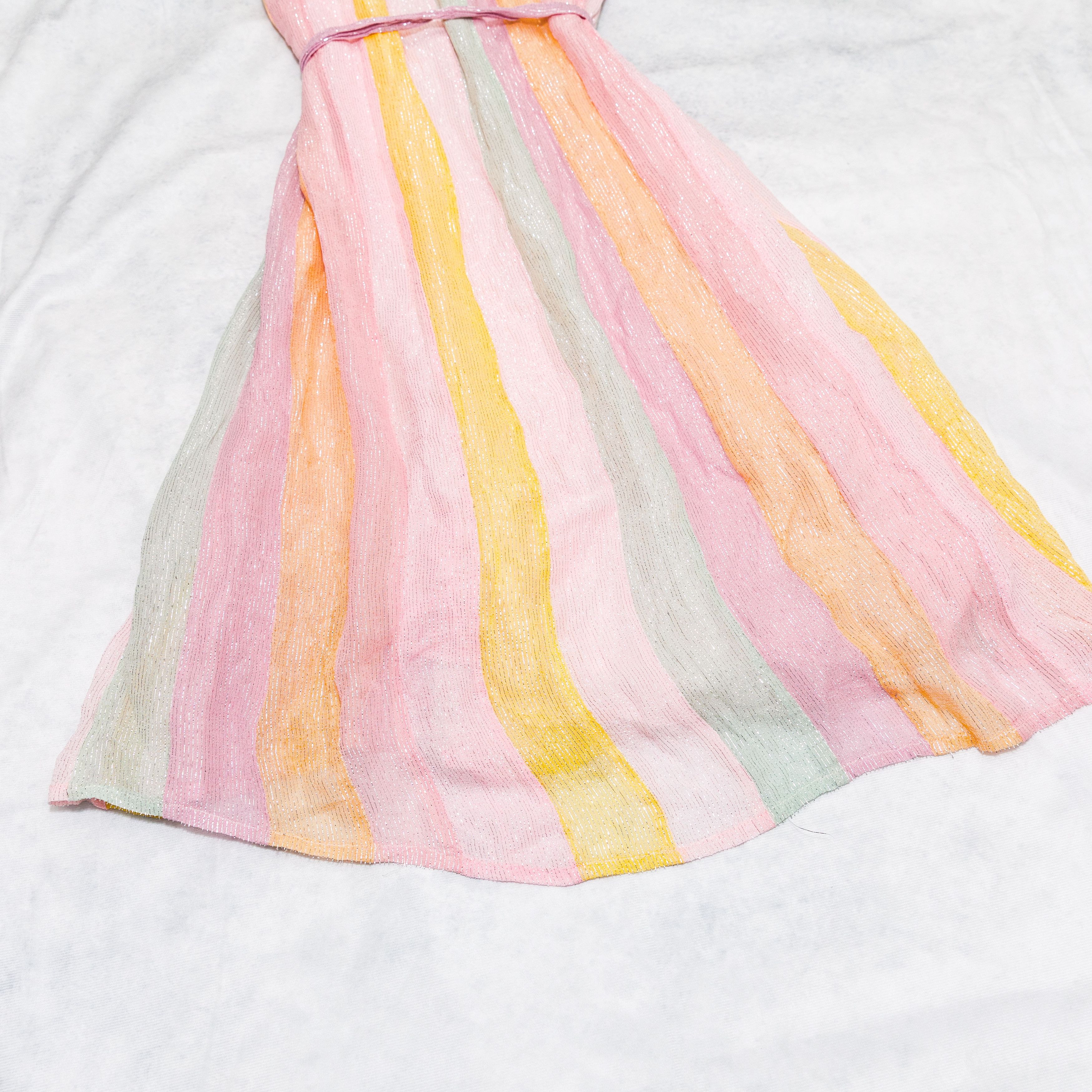 Other Sundress Cary Marbella Rainbow Pastel Dress Long XS/S Size S / US 4 / IT 40 - 8 Thumbnail