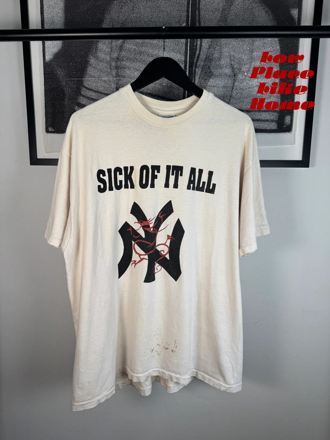 Vintage 🚭GRAIL 🚭 90s WHITE SICK OF IT ALL NEW YORK HARDCORESHIRT Size US XL / EU 56 / 4 - 1 Thumbnail