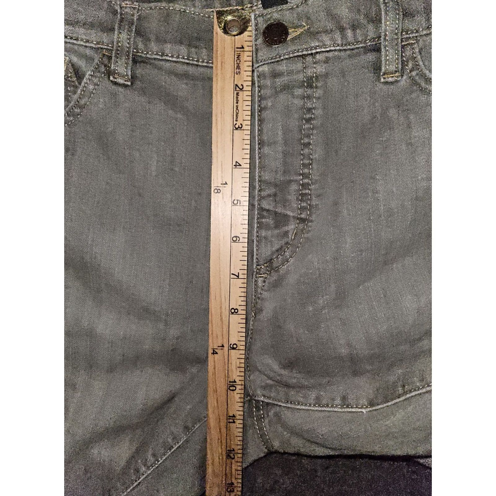 Ralph Lauren LRL Jeans Women's Straight Leg Mid Rise Gray Logo 14 Regular Denim Pants City PreppyMens? No, Women. Size 36" / US 14 / IT 50 - 4 Thumbnail
