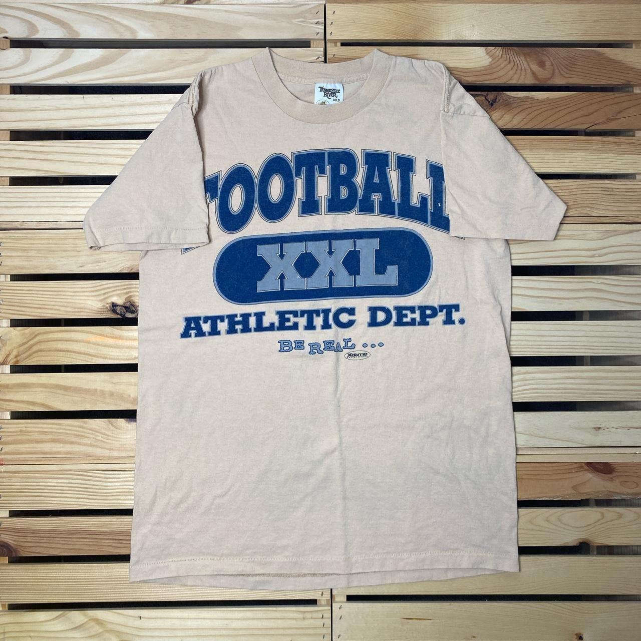 Other Vintage Football Athletic Dept. Beige Sports Tee Size Medium Size US M / EU 48-50 / 2 - 1 Thumbnail