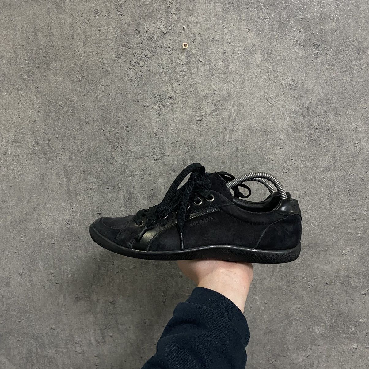 Prada Vintage Prada Shoes Trainers Slip On Sneakers Black Y2K Size US 5 / EU 37 - 5 Thumbnail