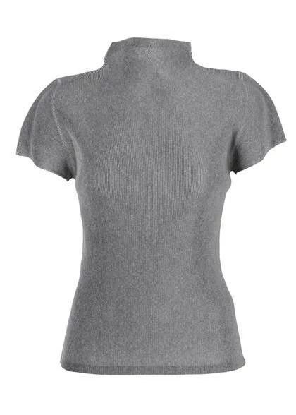 Issey Miyake issey miyake size:3 Grey short-sleeved shirt Size XXS / US 00 / IT 34 - 1 Thumbnail