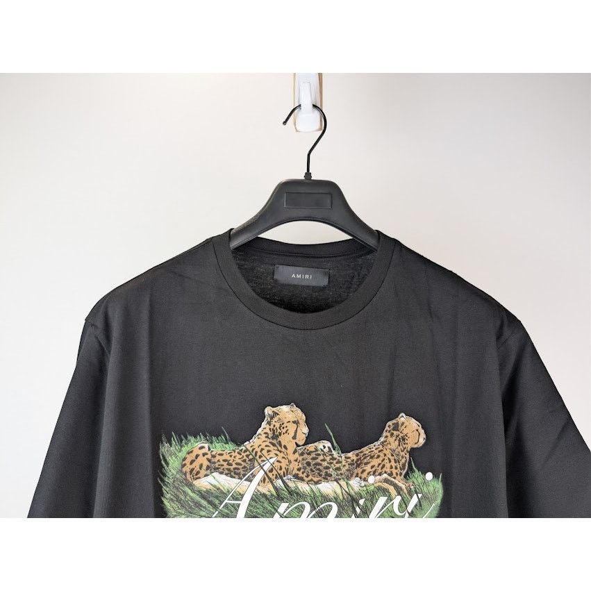 Amiri o1rshd1 Cheetah Logo-Print Cotton T-Shirt in Black Size US XXL / EU 58 / 5 - 3 Thumbnail