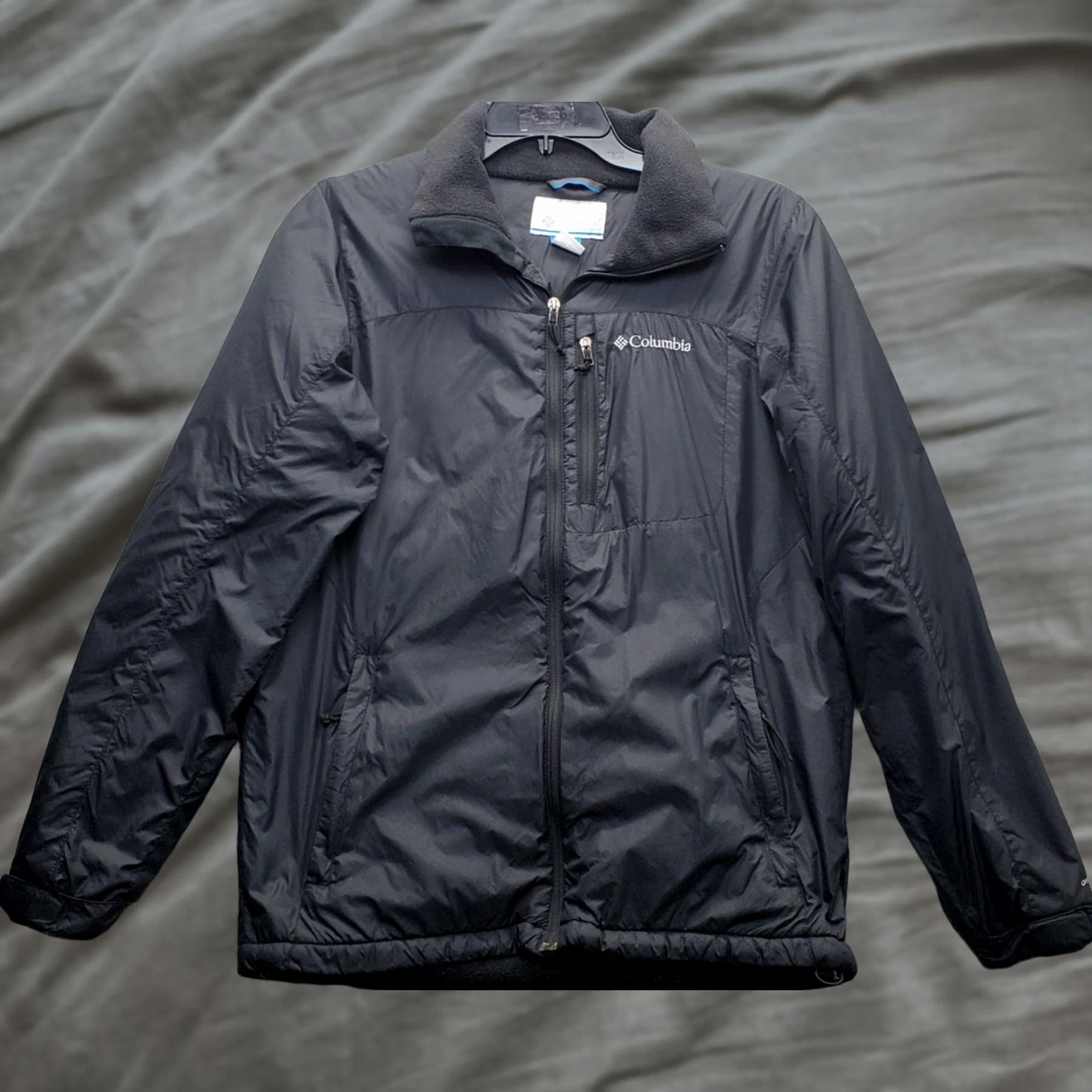 Vintage Columbia Windbreaker Jacket Mens Small Black Fleece Lined Adjustable Drawcord Hem Zip Pocket Size US S / EU 44-46 / 1 - 1 Thumbnail
