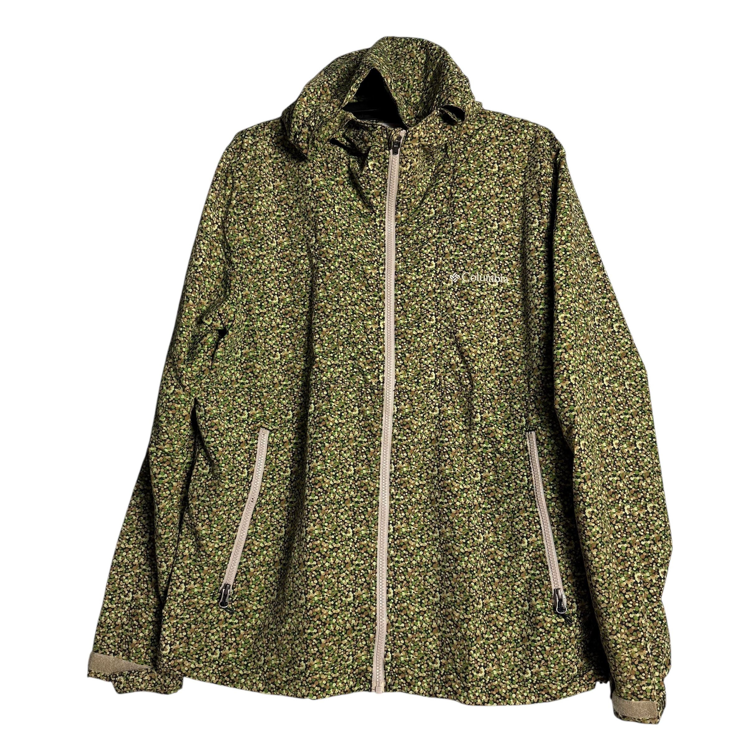 🔥RARE🔥Columbia Polkadot Camo Full Zip Hoodie Windbreaker