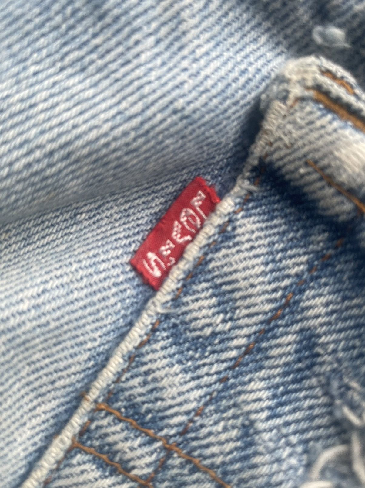 Levi's Vintage 80’s Levis 501 e Usa Distresed Denim Size US 29 - 17 Thumbnail