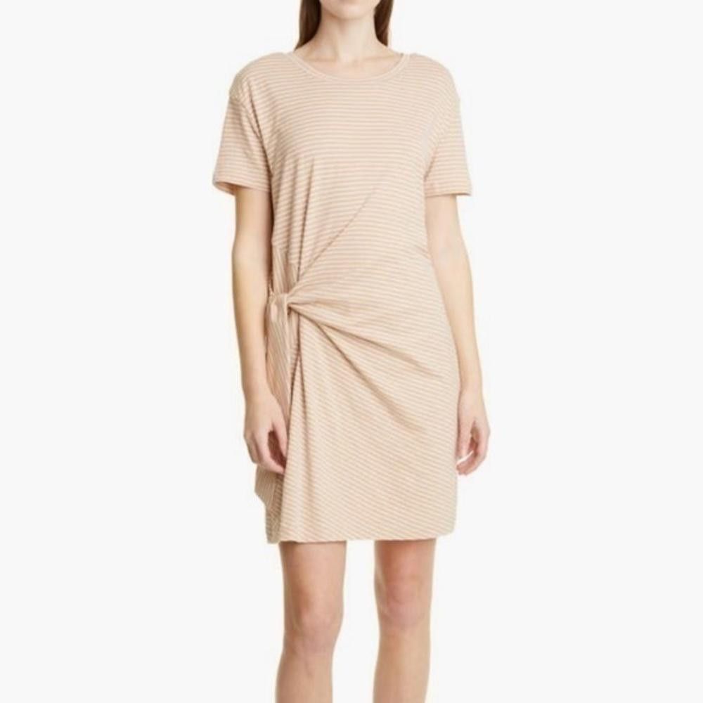Vince NWT Vince Classic Stripe Tie Shirt Dress Size XL / US 12-14 / IT 48-50 - 1 Thumbnail