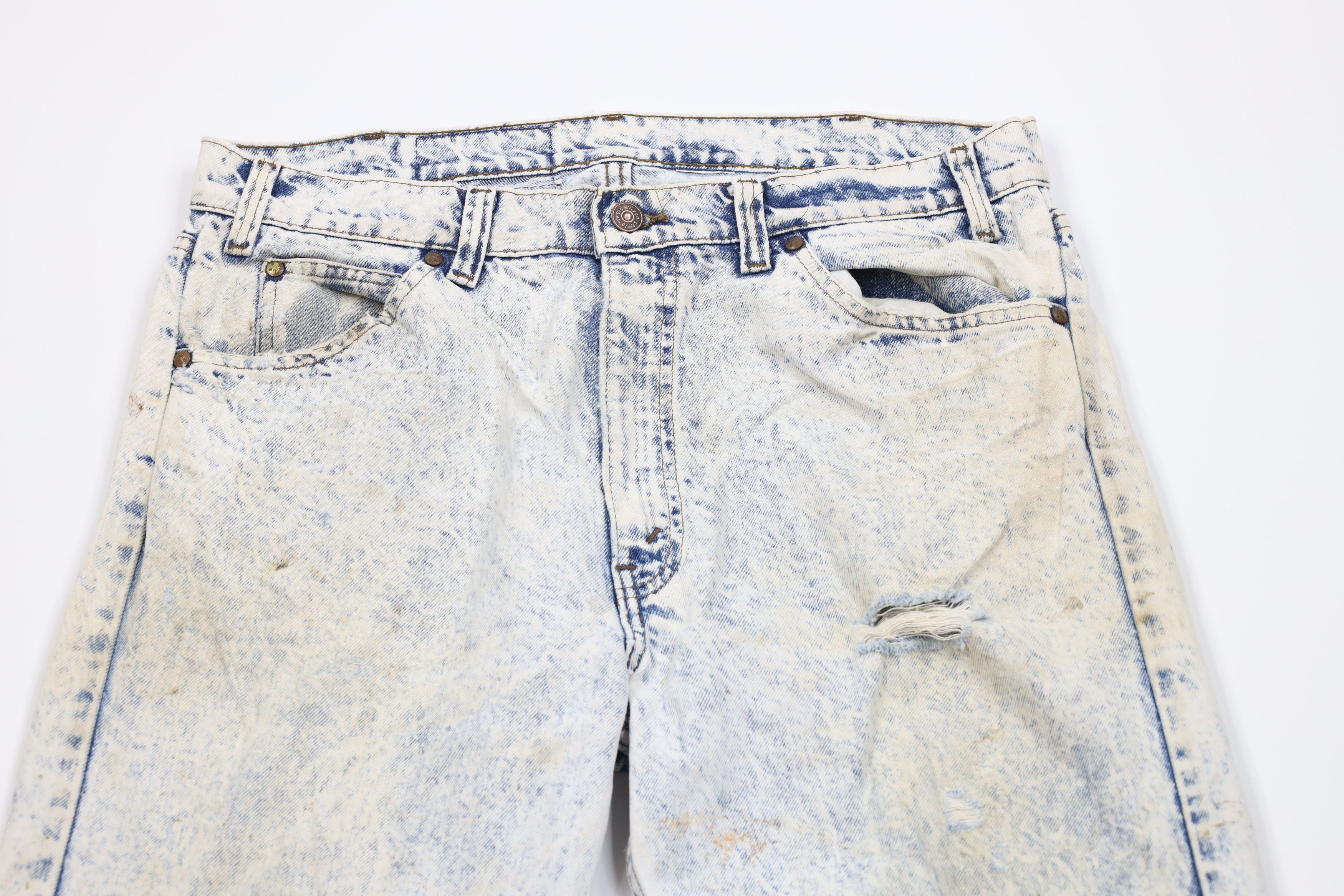Vintage Vintage 90s Streetwear Acid Wash Straight Leg Denim Jeans Size US 34 / EU 50 - 2 Thumbnail