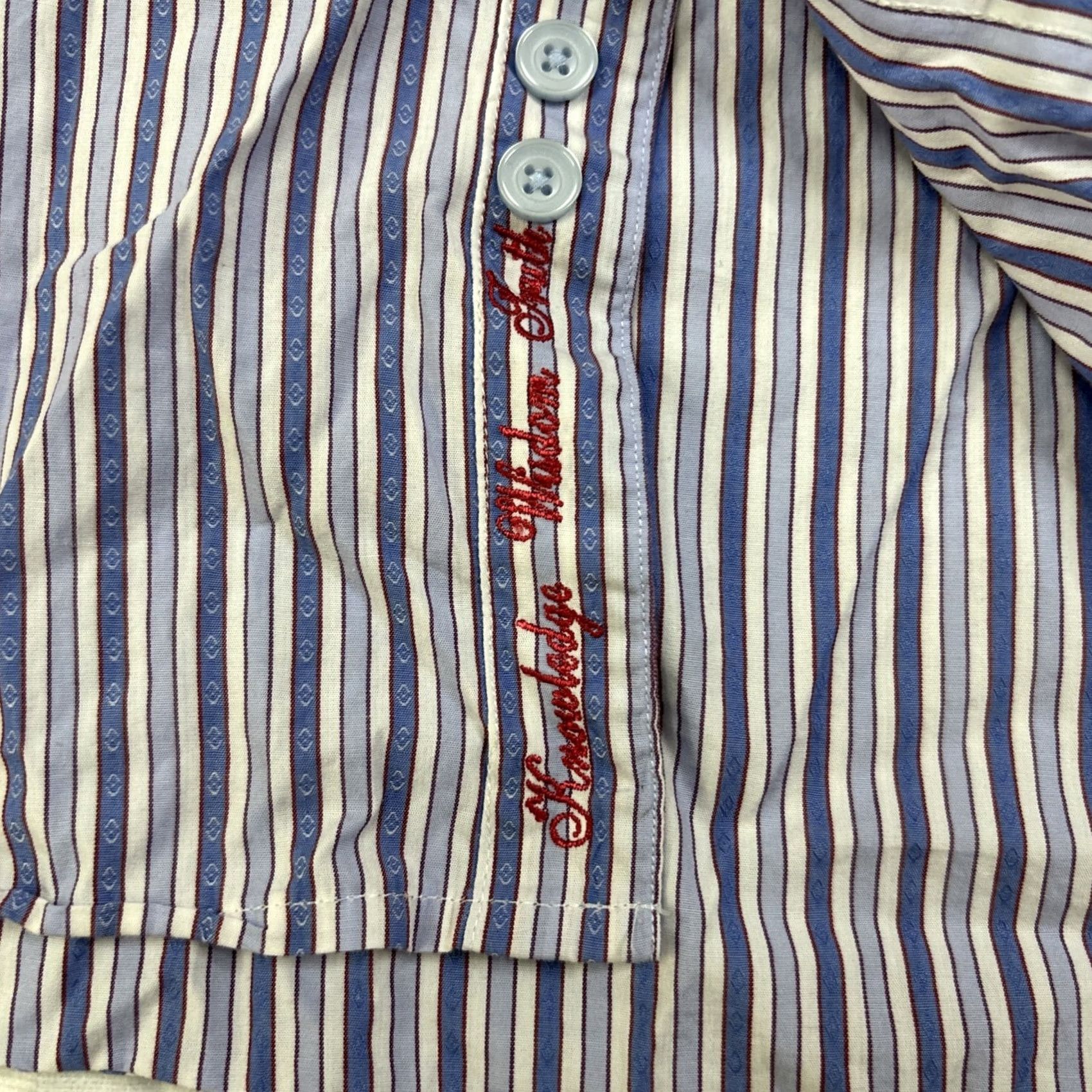 Robert Graham Robert Graham Button-Up Shirt Men’s XL Blue Striped Flip Cuff Shirt Men's XL Blue Striped Flip Cuff Size US XL / EU 56 / 4 - 5 Thumbnail
