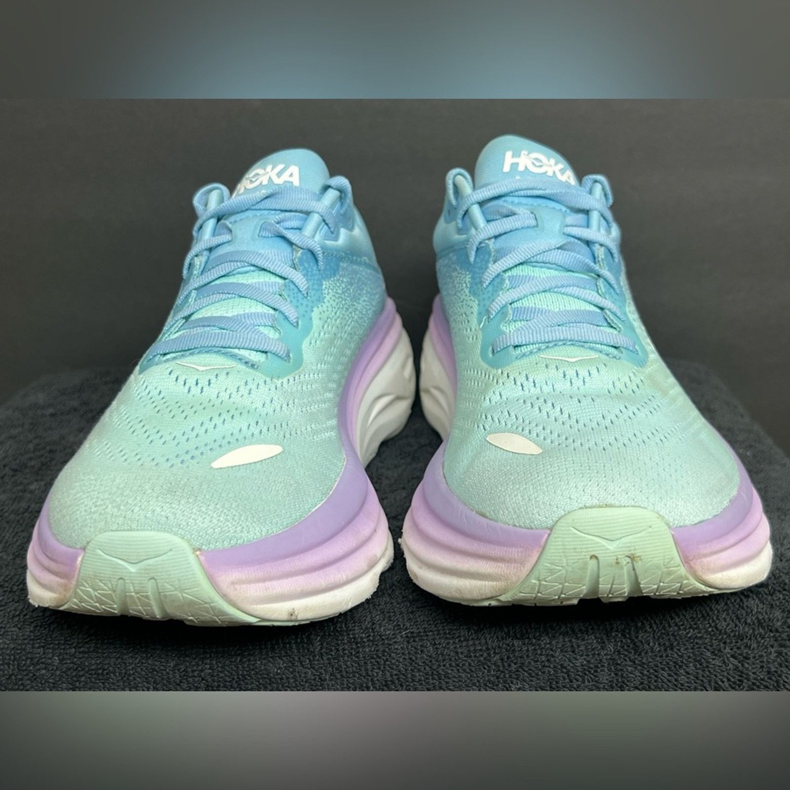 Hoka Hoka Bondi 8 Shoes Womens 9 B Airy Blue Sunlit Ocean Size US 9 / IT 39 - 5 Thumbnail
