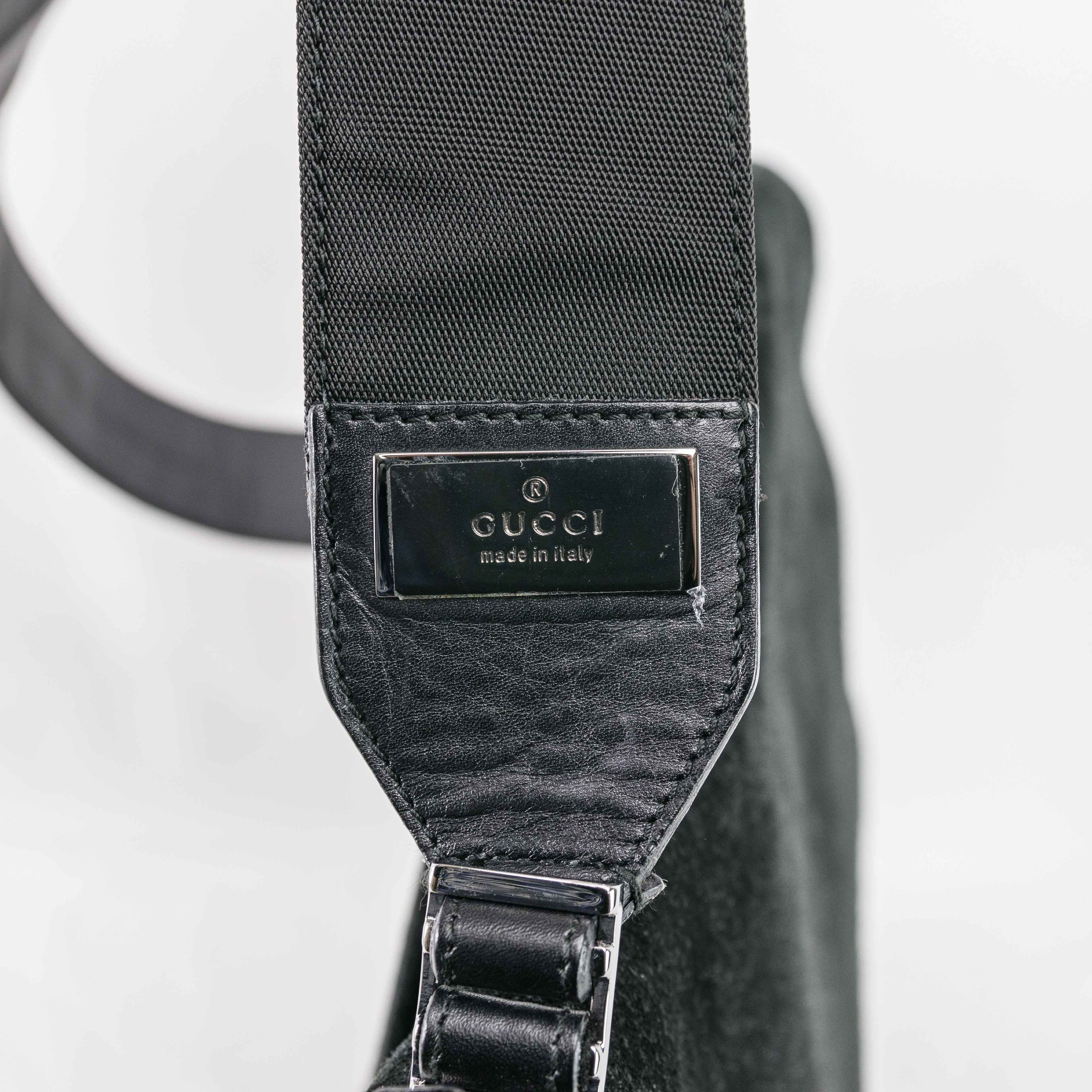 Gucci Gucci Black Suede and Leather Messenger Bag Size ONE SIZE - 20 Thumbnail