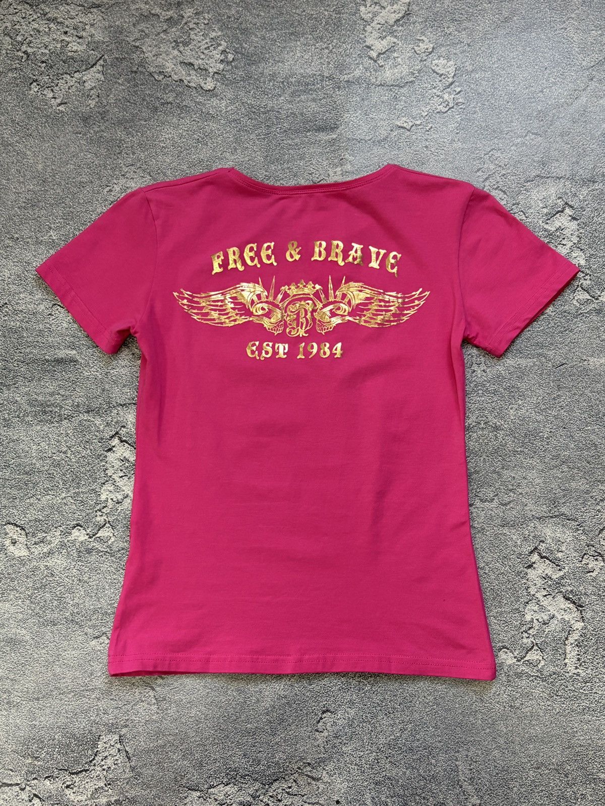 Other Melis Cyber Y2K Skull & Rose Rhinestone Tattoo Tee Large Size L / US 10 / IT 46 - 2 Thumbnail