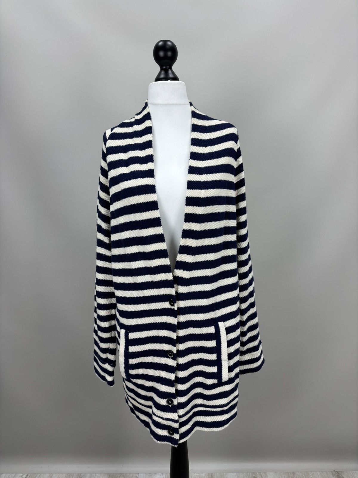 Barena Womens cardigan Barena Venezia Size L Color White/Blue Size US L / EU 52-54 / 3 - 1 Thumbnail