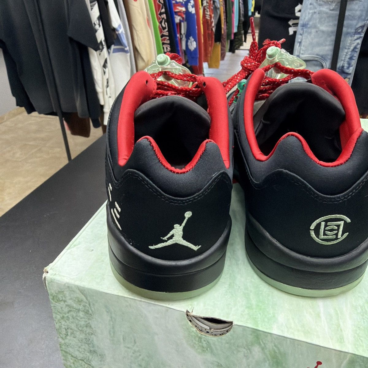 Jordan Brand Air Jordan 5 Retro Low SP Clot Black Jade Men's Size 10 Size US 10 / EU 43 - 9 Thumbnail