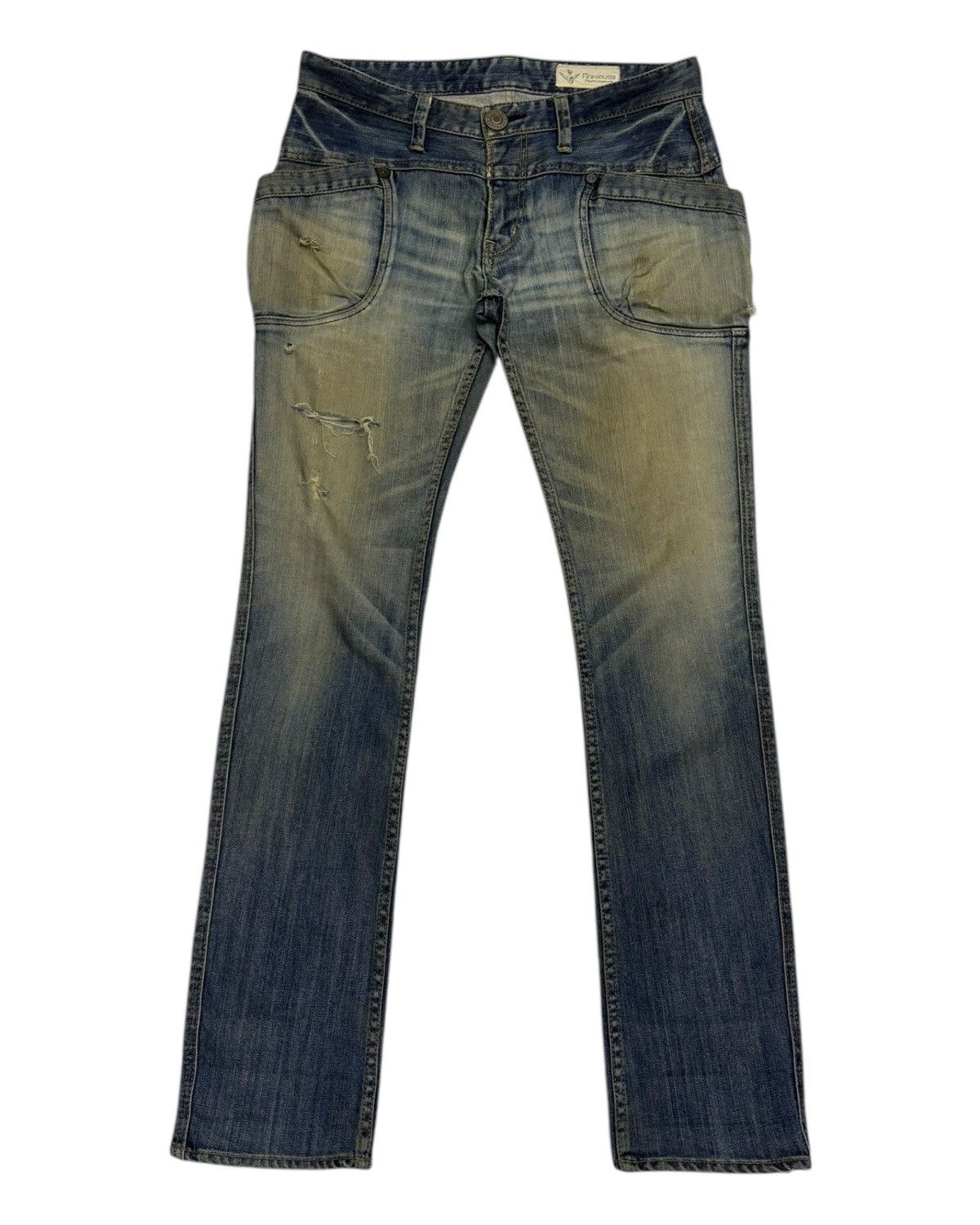 Japanese Brand VINTAGE ANTGAUGE NICE DESIGN POCKET DISTRESSED DENIM JEANS Size US 32 / EU 48 - 8 Thumbnail
