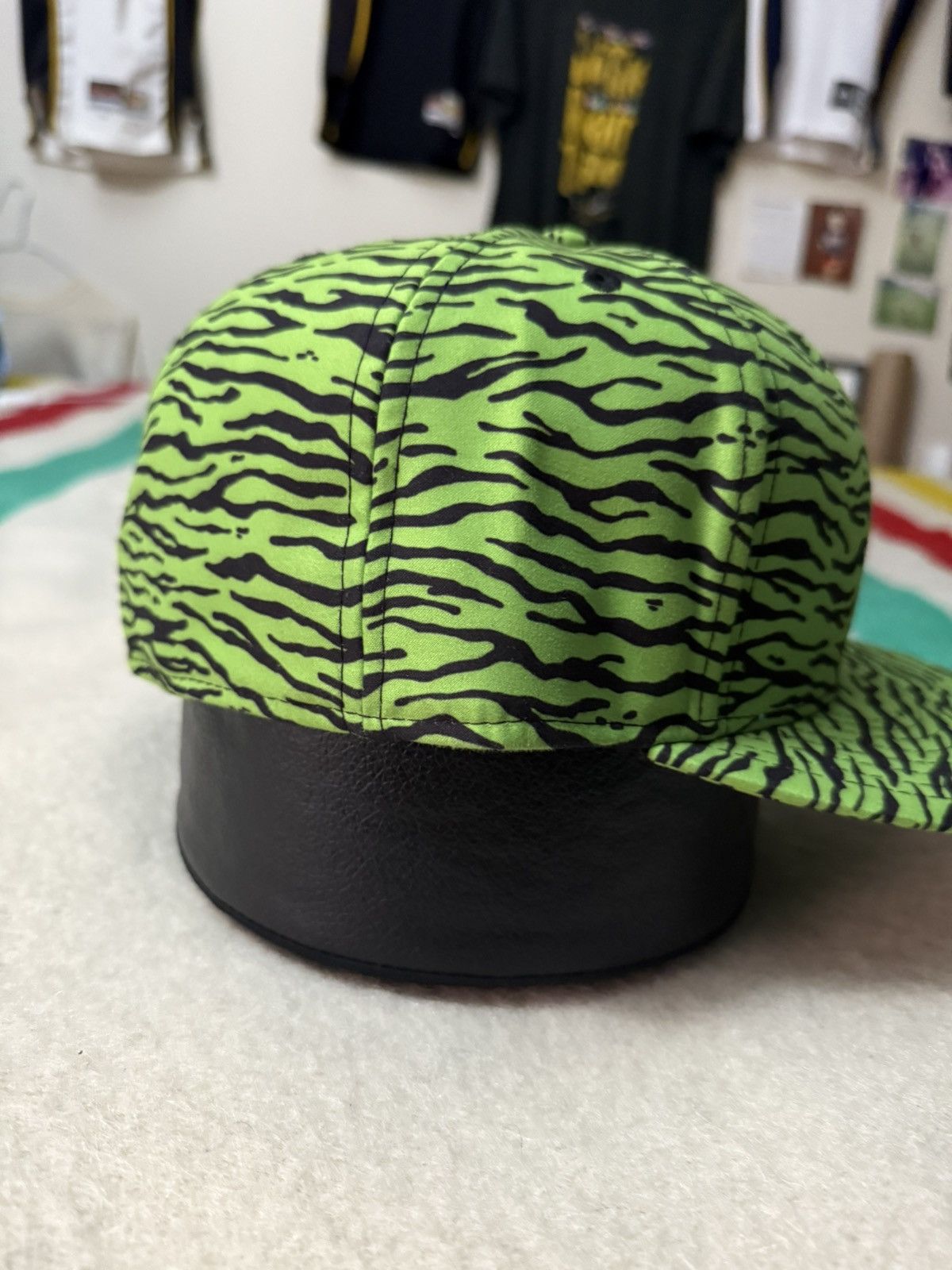 Jeremy Scott 2013 Jeremy Scott New Era Green Tiger Stripe Hat Size 8 Size ONE SIZE - 5 Thumbnail