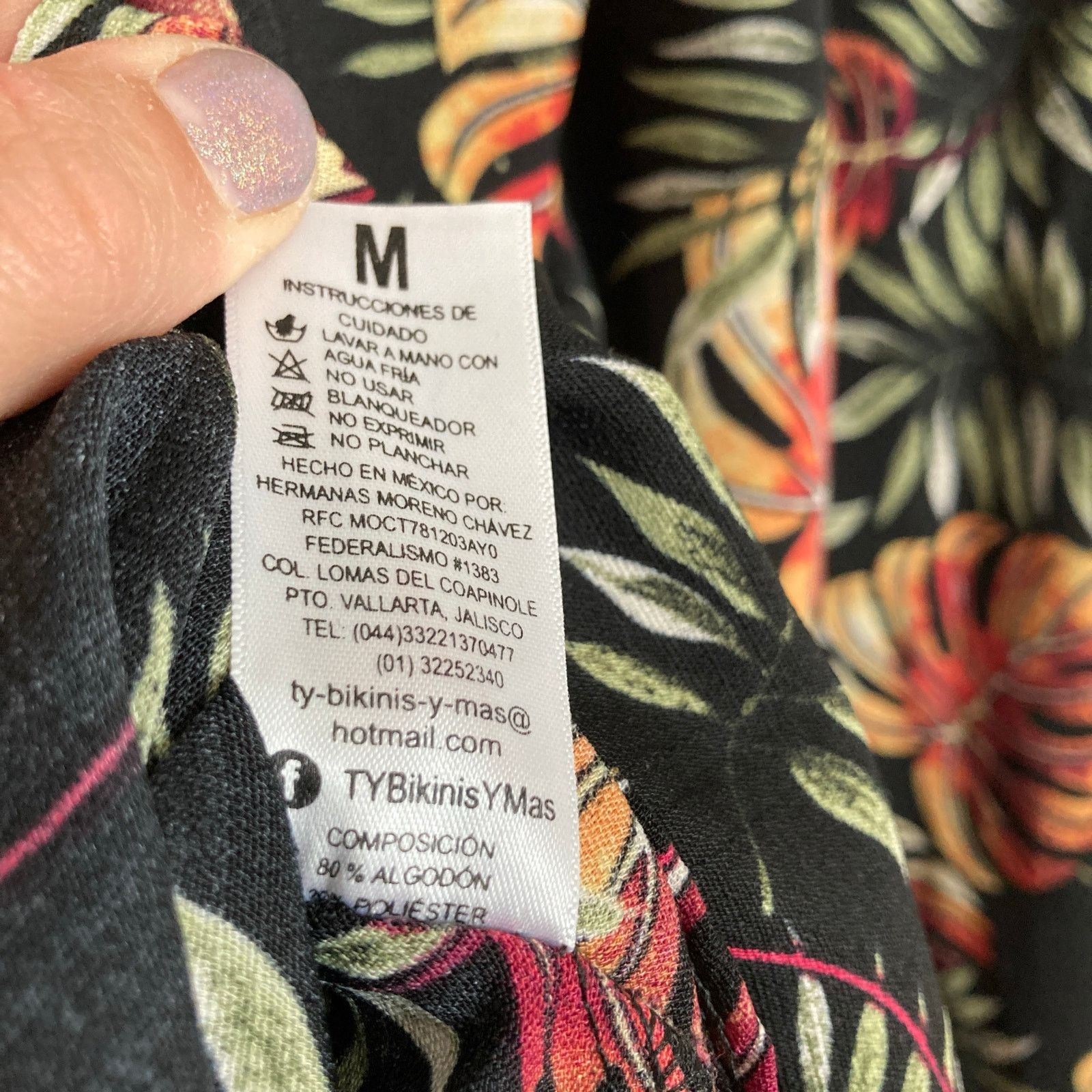 Other TY Mexican Tropical Leaf Summer Tank Spaghetti Strap Dress Size M / US 6-8 / IT 42-44 - 7 Thumbnail