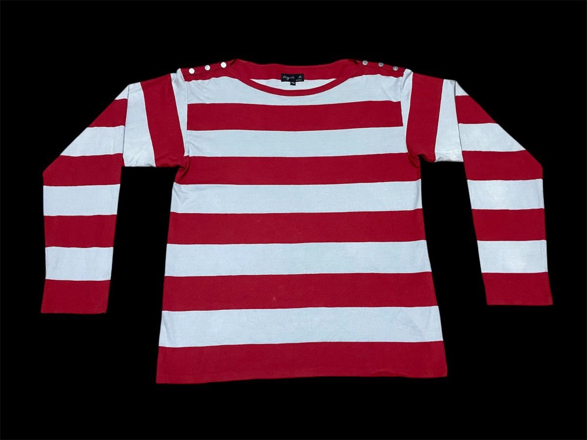 agnes b. Agnes B. Women Classic Stripe Long Sleeve Tee Size S / US 4 / IT 40 - 1 Thumbnail