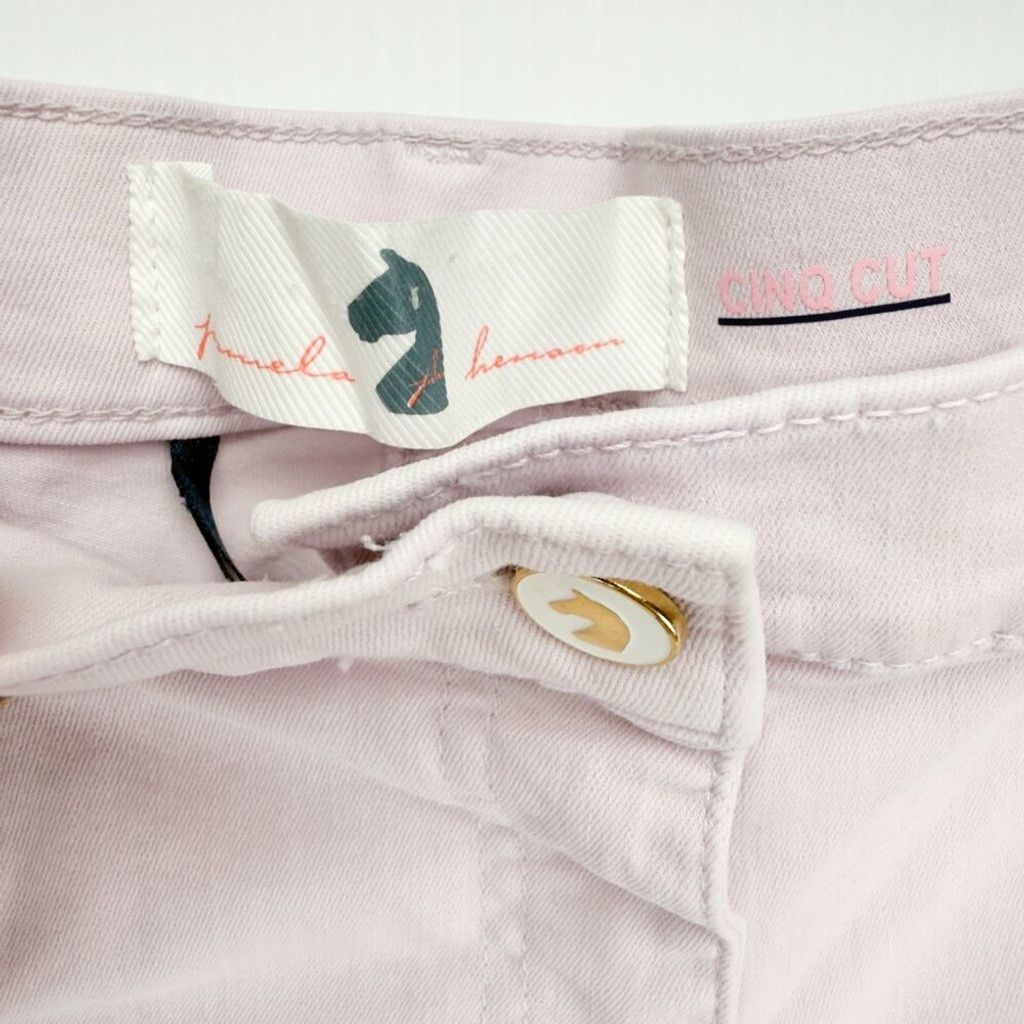 Other PAMELA HENSON Delicious Slim Fit Frayed Pale Rose Jean US 12 Size 34" / US 12 / IT 48 - 6 Thumbnail