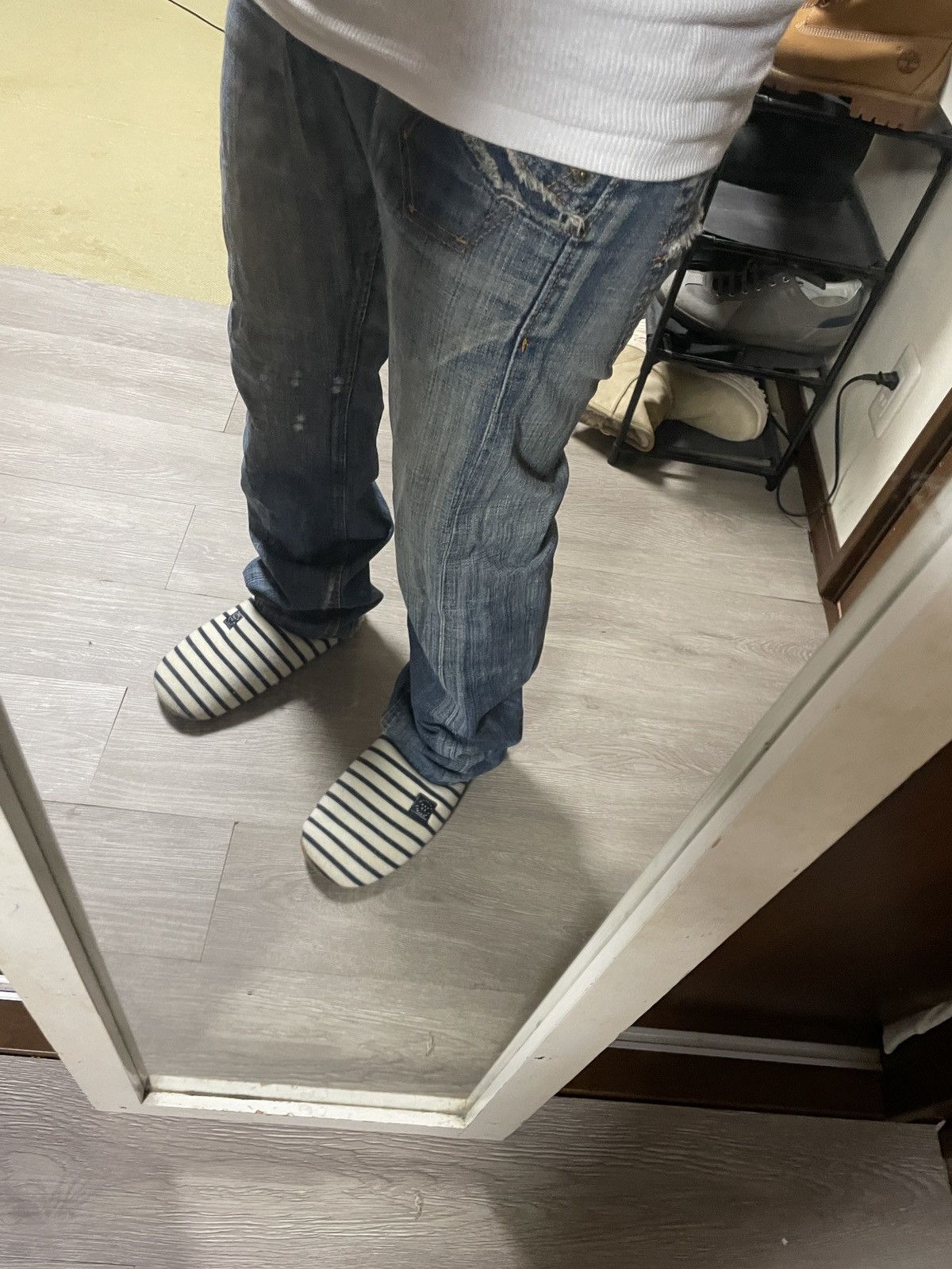 If Six Was Nine 2000s Japanese archive Distressed Jeans Y2K Gyaruo Size US 31 - 8 Thumbnail