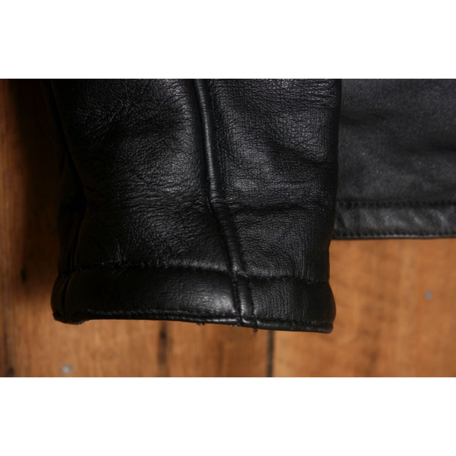 Vintage VINTAGE Wilsons Leather Bomber Jacket Shirt Men M Black Faux Fur Lining 90s Shine Size US M / EU 48-50 / 2 - 5 Thumbnail