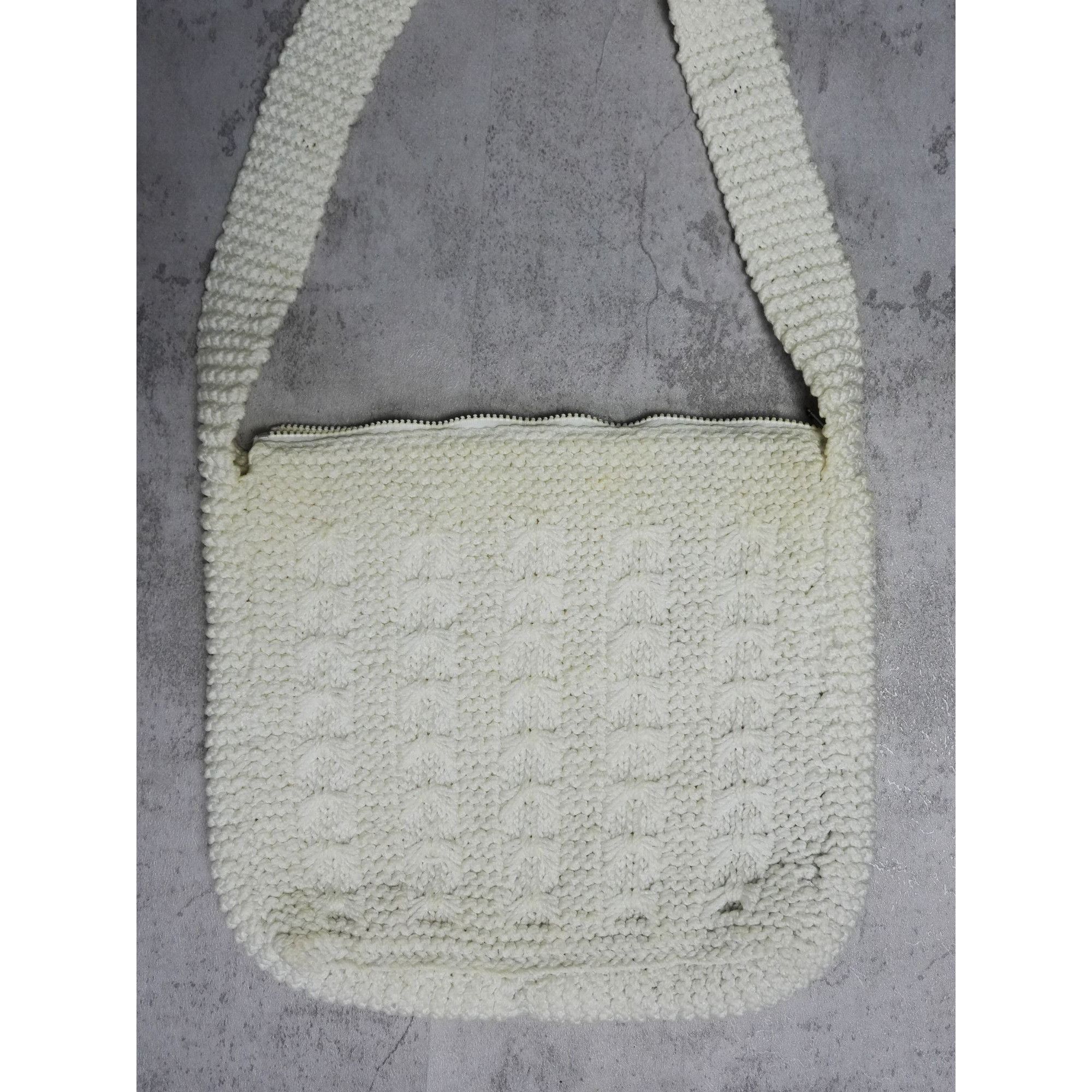 Other Vintage White Crochet Tote Shoulder Bag Size ONE SIZE - 3 Thumbnail